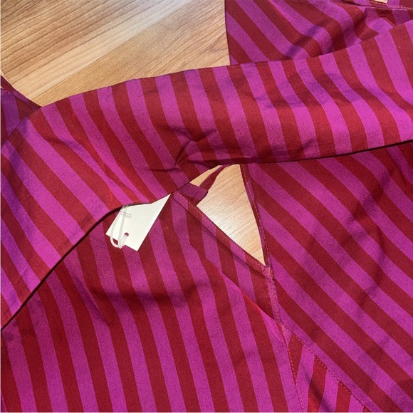 Rebecca Taylor Women's Marseille Stripe Dress HIBISCUS Size 16 NWT $395 - Picture 12 of 14